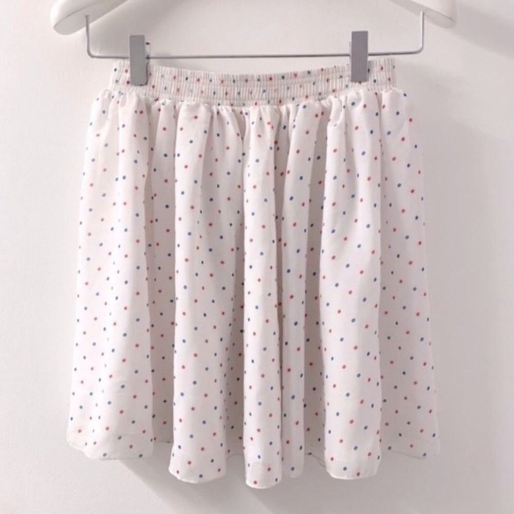 NWOT American Apparel Polka Dot Mini Chiffon Skirt